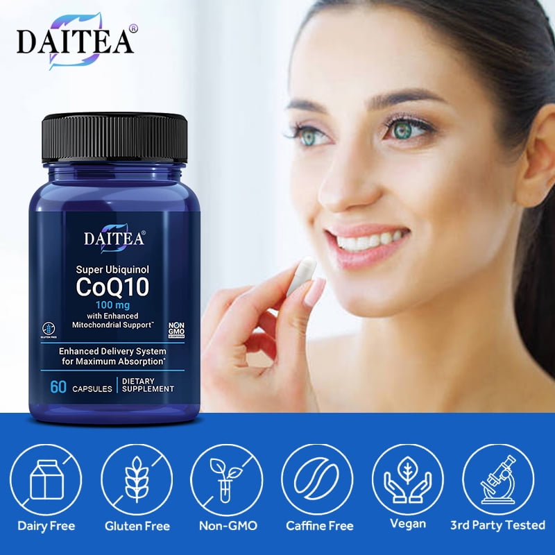 Daitea COQ10 Super Ubiquinol 100mg with Enhanced Mitochondrial Support