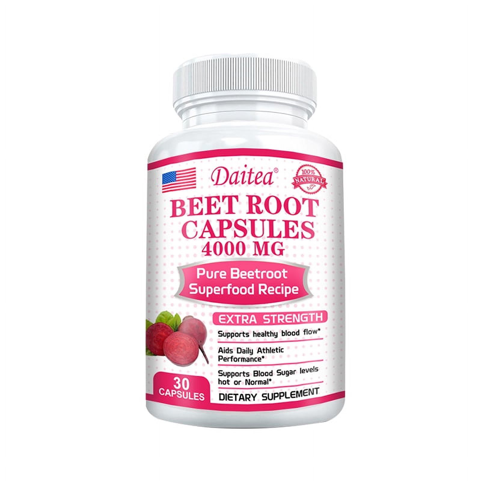 Daitea Organic Beetroot Capsules supports healthy blood flow and