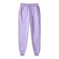 thumbnail image 1 of Daivo Cinch Bottom Sweatpants for Women High Waist Elastic Drawstring Fall Fleece Warm Workout Jogger Pants with Pockets(Small,Purple), 1 of 7