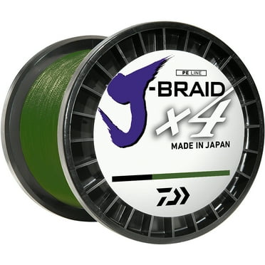 Daiwa 150 Yard J-Braid X4 Braided Fishing Line - 10 lb. Test - Dark Green