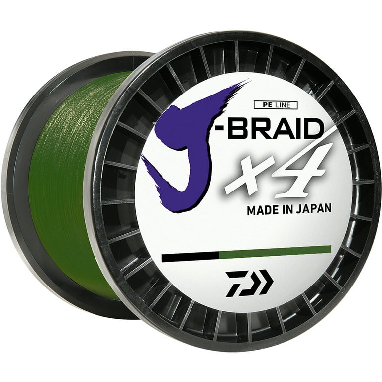 Daiwa 150 Yard J-Braid X4 Braided Fishing Line - 40 lb. Test - Dark Green