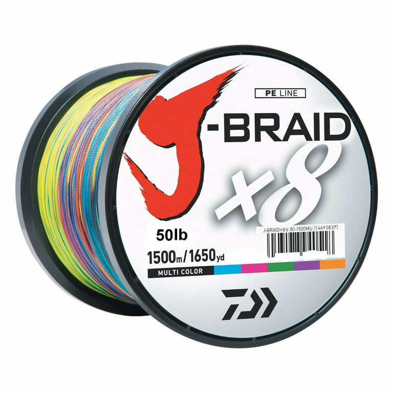 Daiwa 50-1500MU J-BRAID Braided Line 50lb 1650yd 1500m Multi-Color