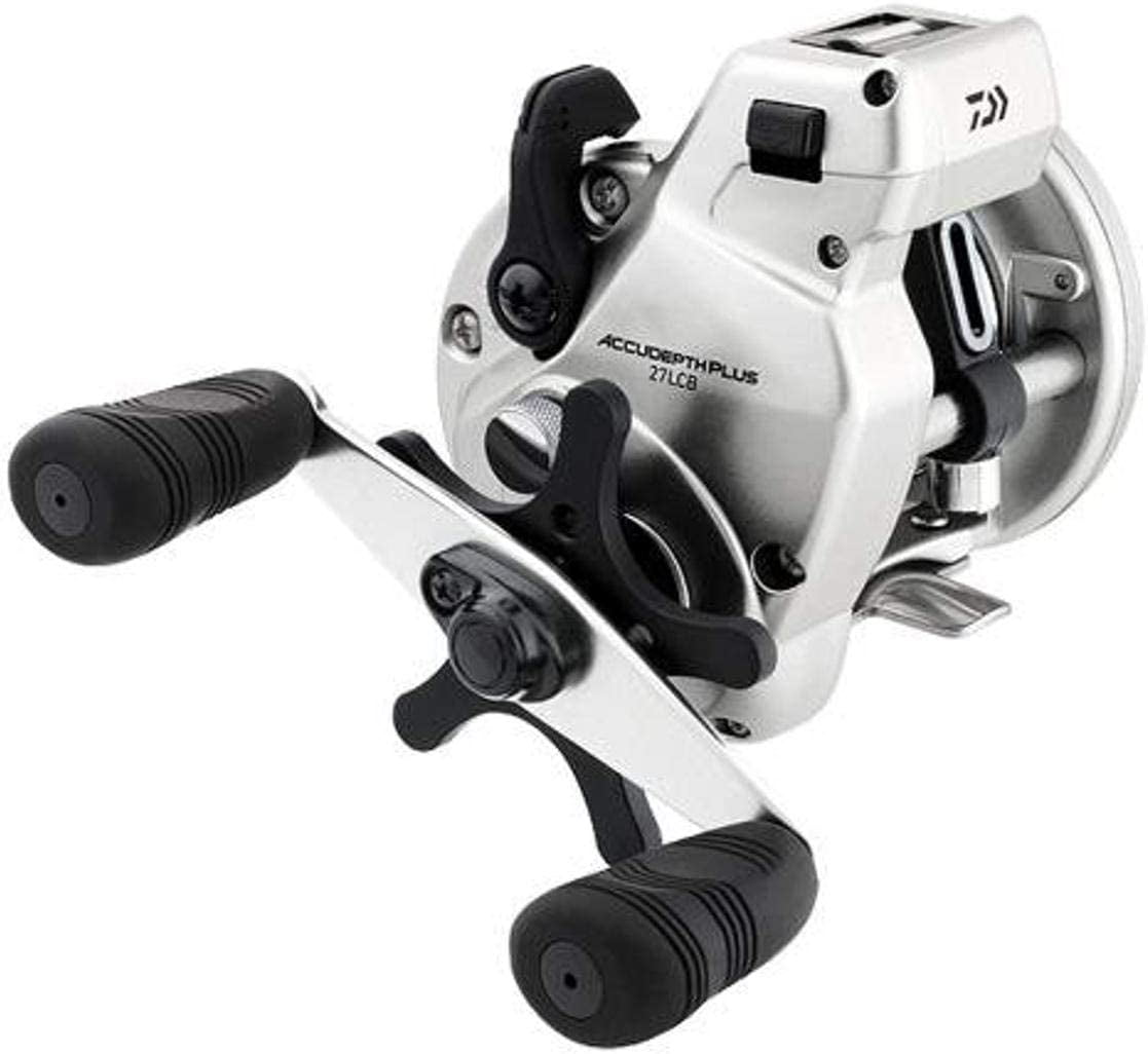 daiwa accudepth plus-b line walleye special level wind fishing reel Daiwa ADP47LCBL Accudepth Plus-B Walleye Special Line Counter Reel, LH