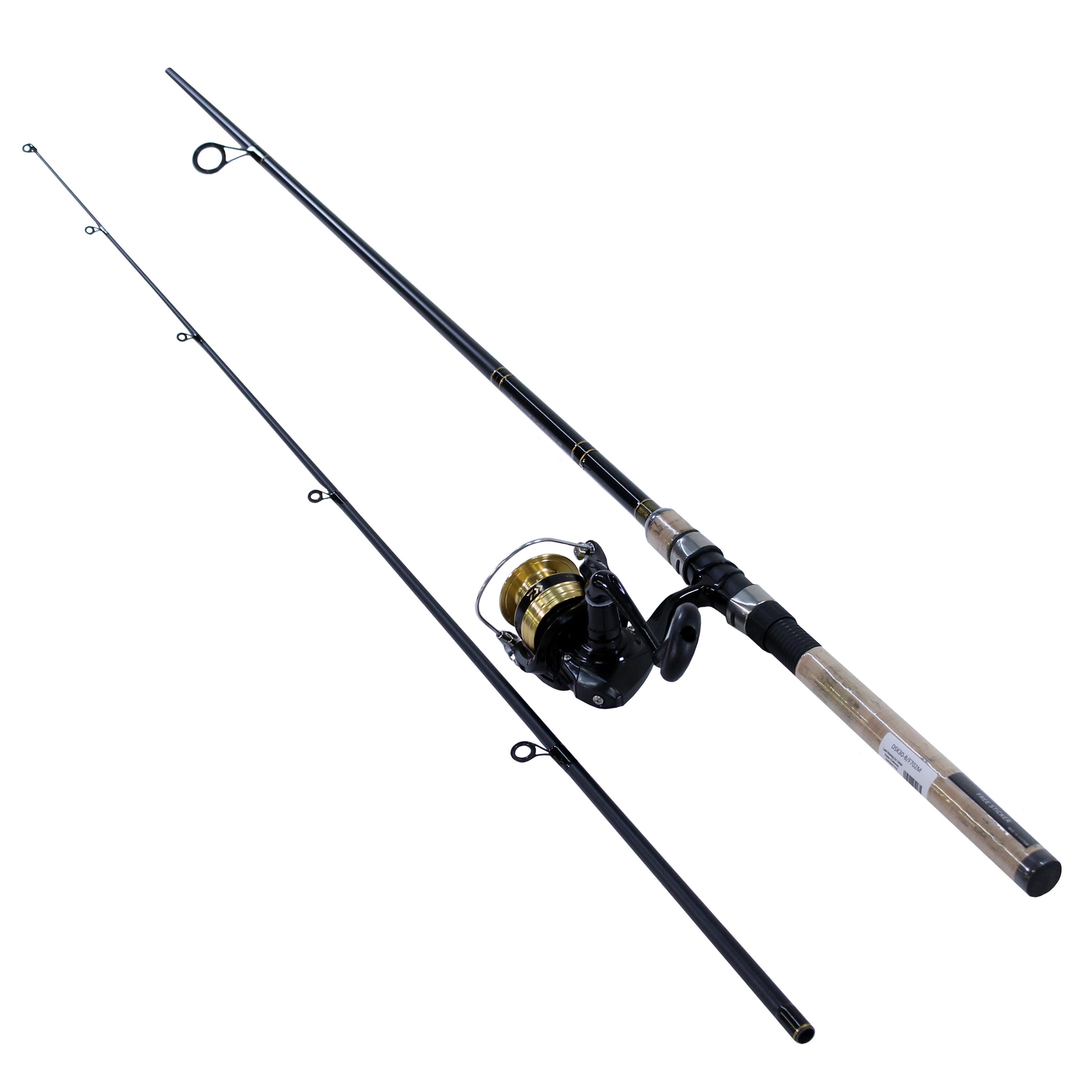 Daiwa D-Shock Freshwater Spinning Combo 3000, 7' 2 Piece Rod, 6-14 lb Line  Rate, 1/4-3/4 oz Lure Rate