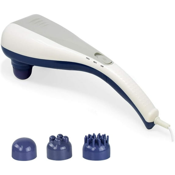Daiwa Felicity Electric handheld full body dual head percussion massager tapping massage β Dual Tapper 3 Interchangeable nodes included