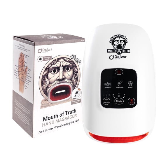 Daiwa Felicity 'Month Of Truth Hand Massager' with Air Compression and Reflexology, Rechargeable Cordless Massage Device, 3 Massage Modes, Portable Pain Relief