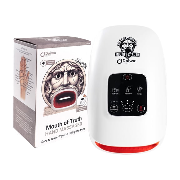 Daiwa Felicity Mouth of Truth Hand Massager – Air Compression, Reflexology, 3 Modes – Cordless, Portable Pain Relief for Hands