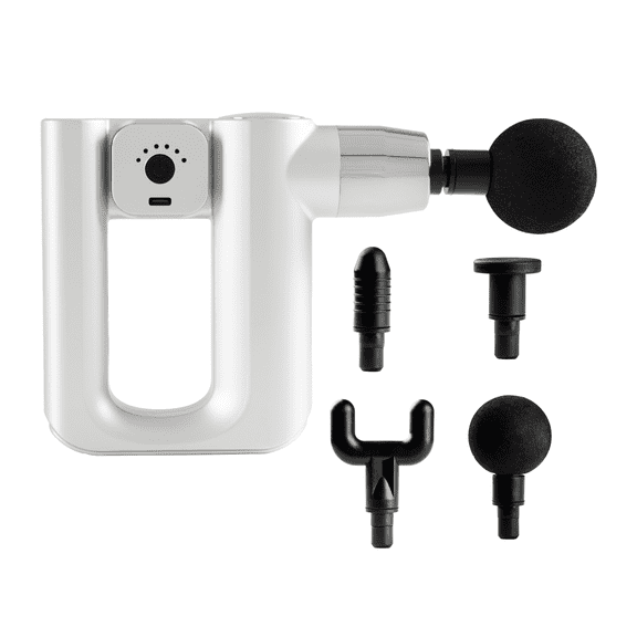 Daiwa Felicity Robo Touch Deep Tissue Massage Gun  Portable Percussion Therapy for Back, Shoulders & Legs  Brushless Motor, Multi-Head Attachments, Quiet & Rechargeable