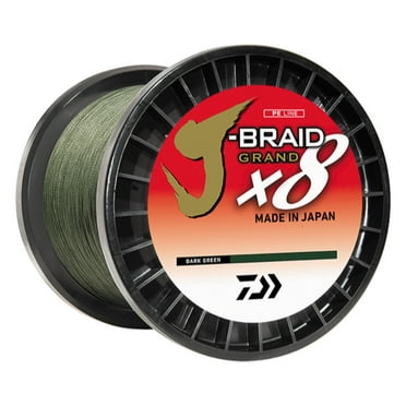 Daiwa J-Braid x8 Grand Braided Line 150 Yards, 15 lbs Tested. .007