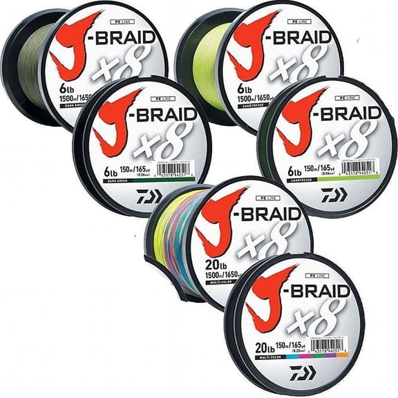 Daiwa J-Braid 8X 3000M Bulk Spool Dark Green JB8U8-3000DG