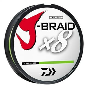 Daiwa J-Braid Braided Line 30 lbs Tested, 165 Yards/150m Filler Spool, Chartreuse