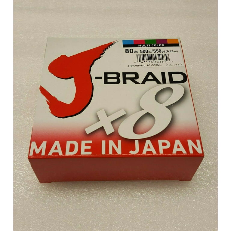 Daiwa J-Braid Braided MULTI-COLOR Line 80lb 550yd .17 .43mm