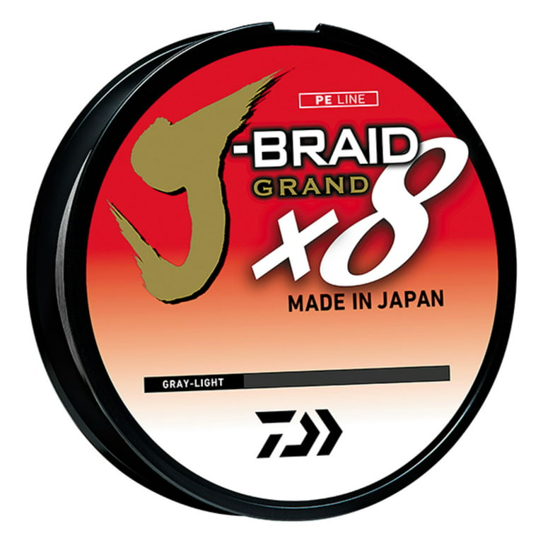 Daiwa J-Braid Grand 8X 300YDS Fishing Line Gray Light JBGD8U80