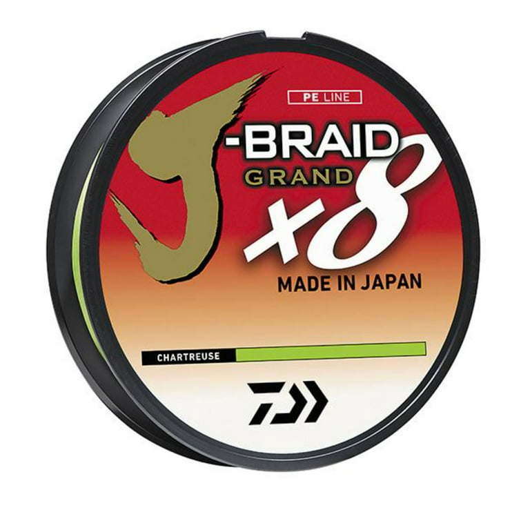 Daiwa J-Braid Grand X8 Filler Spool 6lb Chartreuse 300 Yds