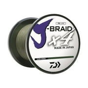 Daiwa J-Braid X4 300 Yard Spool 6LB Test, Dark Green