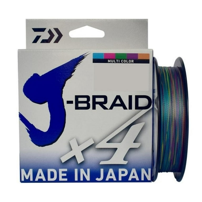 Daiwa J-Braid X4 Filler Spool 65lb Multi-Color Fishing Line 300 Yards