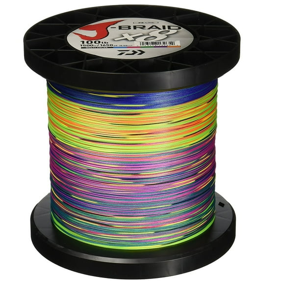 Daiwa J-Braid X8 Bulk Spool 1500M Multi-Color 30 lb. Test