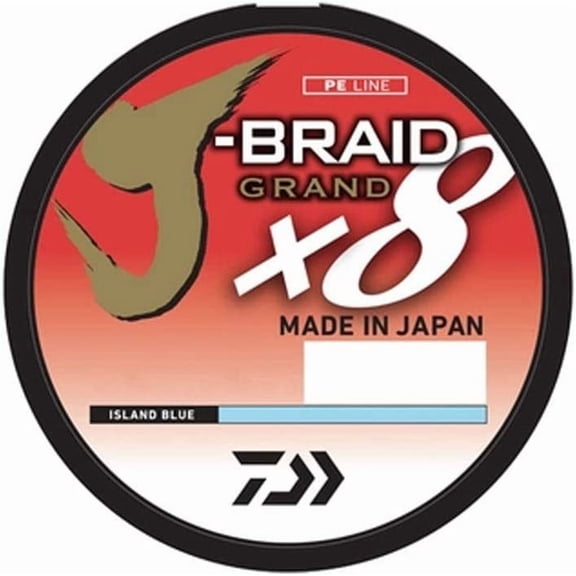 Daiwa J-Braid X8 Grand Braided Line 50 Lb Test 150 yard Island Blue