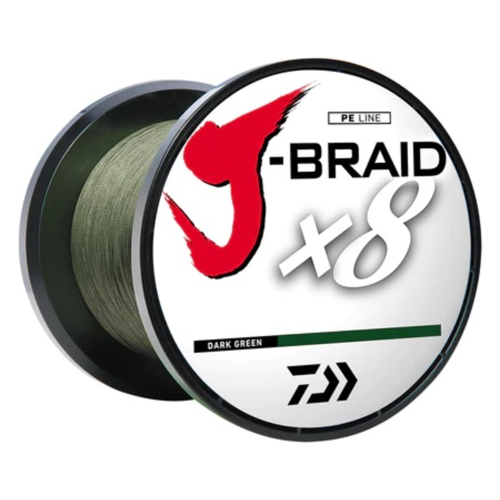 Daiwa J-Braid x8 GRAND Braided Line DARK GREEN 50lb, 3000yd