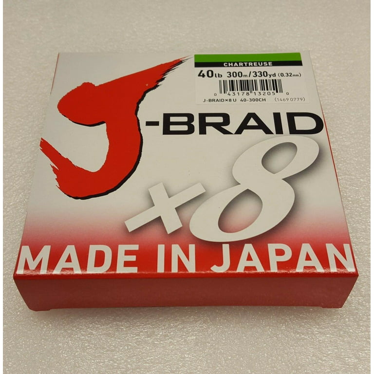 Daiwa JB8U40-300CH J-Braid X8 8 Strand Braided Line, 40Lb 300M 