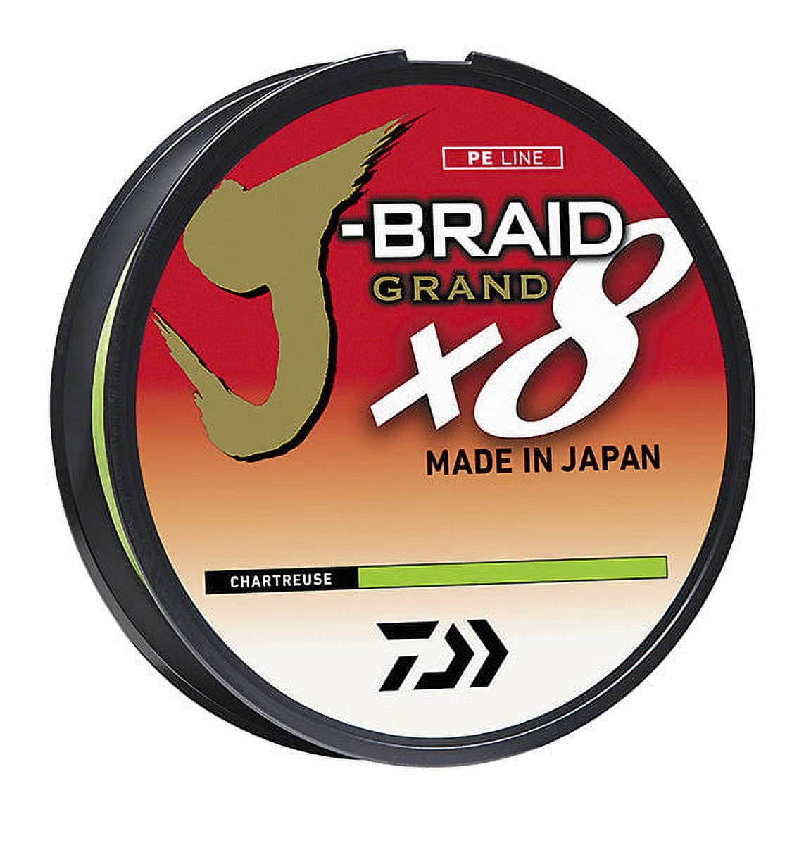 DAIWA J-Braid x8 Grand 3000yards Chartreuse, 80#