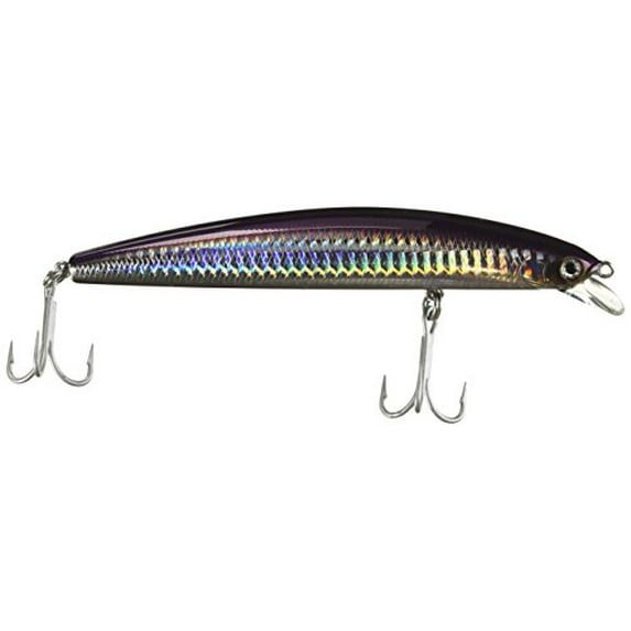 Daiwa Salt Pro SP Minnow Floating Striper Lure, 5", Purple Back Silver