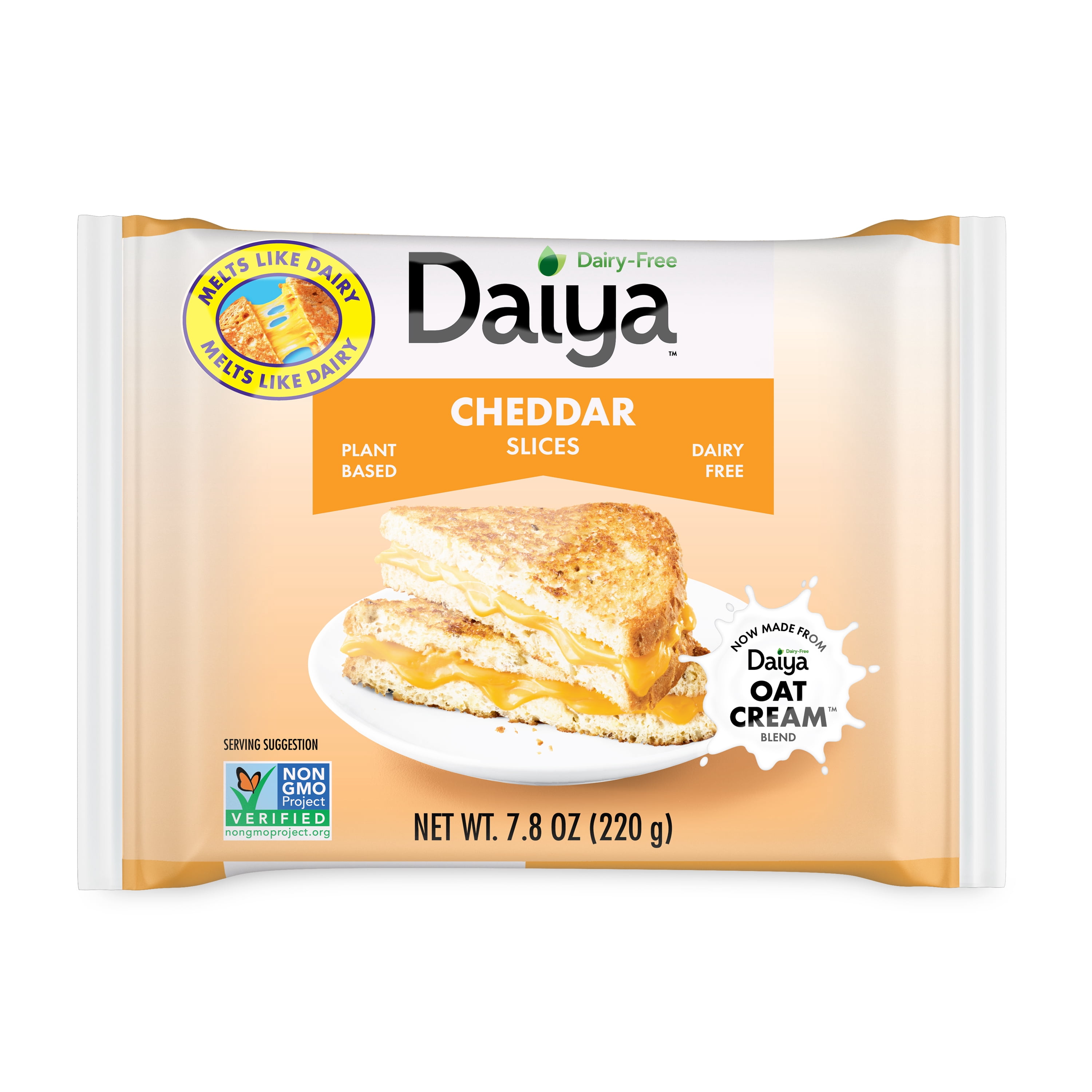 Daiya Dairy Free Cheddar Cheese Slices, Vegan, 7.8 oz (Refrigerated)