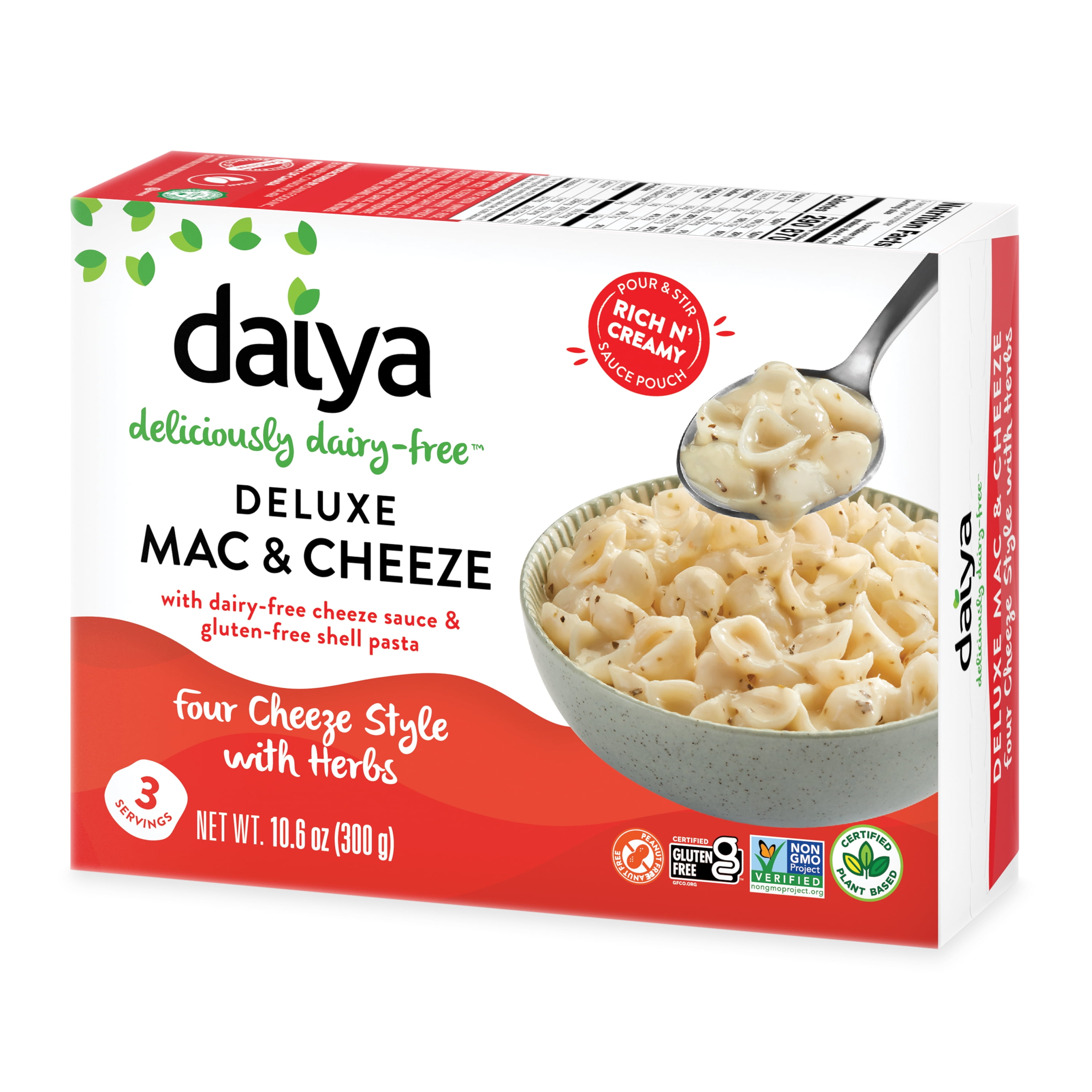 Daiya Dairy Free Gluten Free 4 Cheese with Herbs Mac and Cheese, 10.6