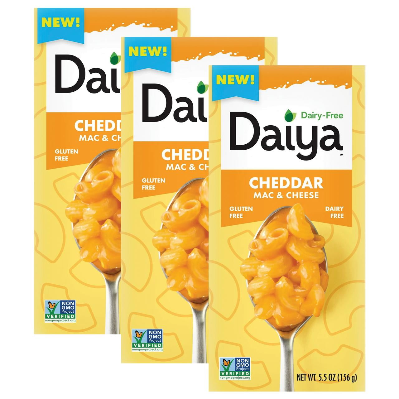 Daiya Dairy Free Gluten Free Cheddar Mac & Cheese, Vegan, 5.5 oz, Pack of 3
