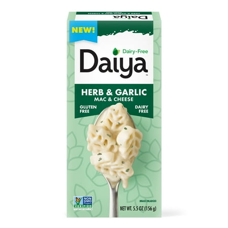 Daiya Dairy Free Gluten Free Herb and Garlic Mac & Cheese, Vegan, 5.5 oz (Shelf Stable)