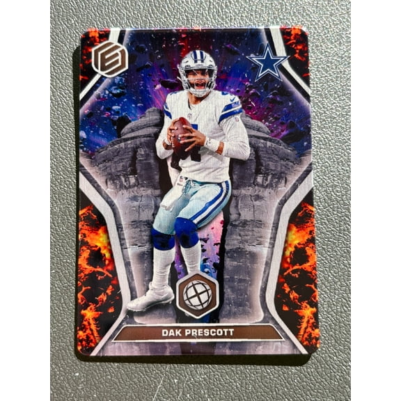 Dak Prescott 2022 Elements Fire SSP CASE HIT Metal Card Dallas Cowboys