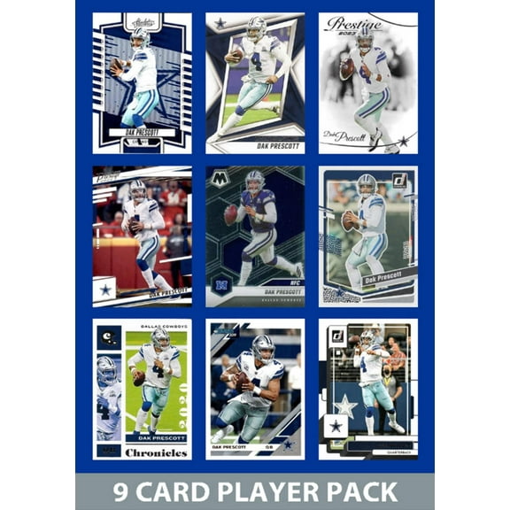Dak Prescott 9 Card Player Pack 2023 Donruss Panini Score Dallas Cowboys
