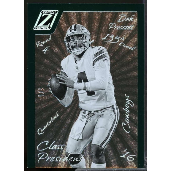 Dak Prescott Card 2022 Zenith Class President Emerald /5 #22