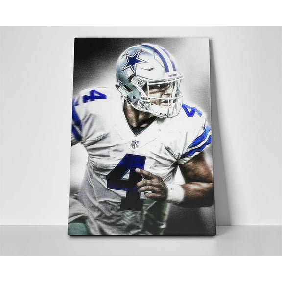 Dak Prescott Dallas Cowboys Poster or Wrapped Canvas