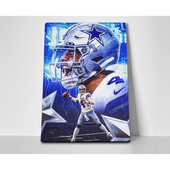 Dak Prescott Dallas Poster or Wrapped Canvas