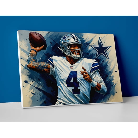 Dak Prescott Painting Poster or Canvas Wall Art