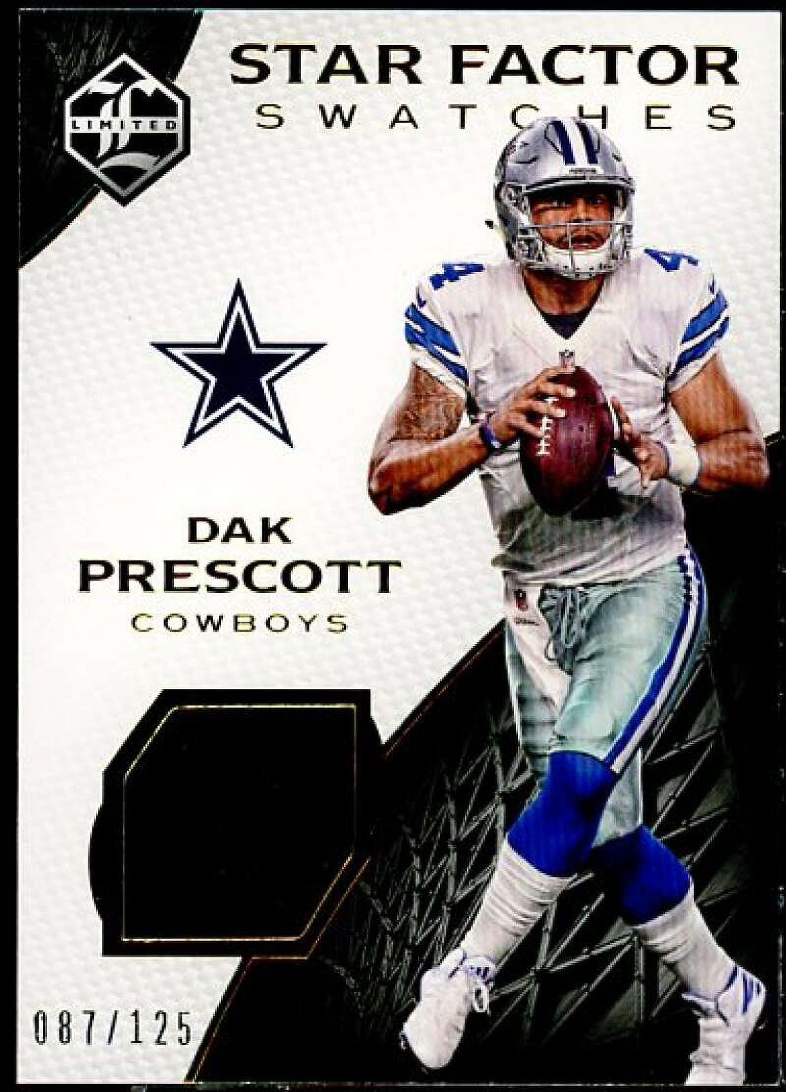 Dak Prescott Rookie Card 2016 Limited Star Factor Swatches #37 ...