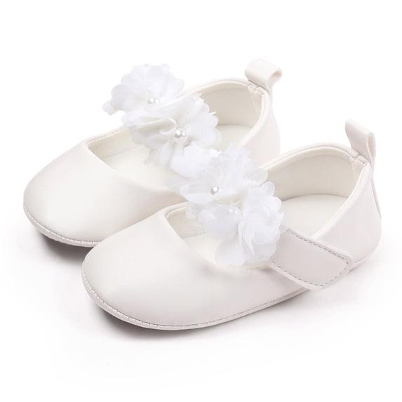 Dakaela 0-12M Baby Mary Jane Flats with Flower Infant Girl Leather ...