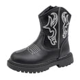 thumbnail image 1 of Dakaela 1.5Y-7Y Girls Cowgirl Boots Toddler Boys Cowboy Boot for Little Kids Embroidery Western Riding Mid Calf Booties, 1 of 6