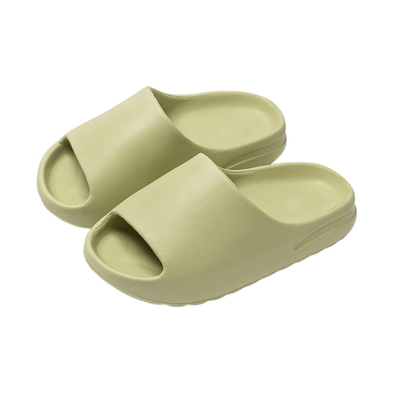Dakaela 4-12Y Cloud Slides for Kids Toddler Pillow Slippers Boys Girls Non Slip Bathroom Shower Shoes Open Toe Summer Beach Slide Sandals Green