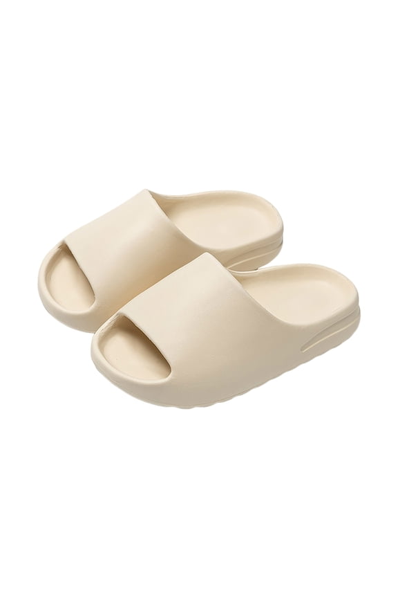 4-12Y Cloud Slides for Kids Toddler Pillow Slippers Boys Girls Non Slip Bathroom Shower Shoes Open Toe Summer Beach Slide Sandals White