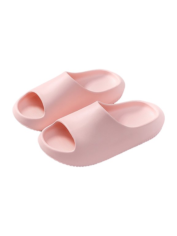 5-13Y Cloud Slides for Kids Boys Girls Shower Pillow Slippers Open Toe Bathroom Pool Sandals Toddler Summer Non Slip Beach Shoes Pink