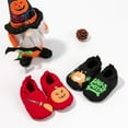 thumbnail image 1 of Dakaela Baby Booties Newborn Cozy Fleece Halloween House Slippers Winter Warm Infant Crib Sock Shoes First Walkers Black Size 3.5, 1 of 7