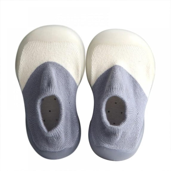 Dakaela Baby Sock Shoes Boys Girls First Walking Shoes Infant Non Slip Slippers Newborn Breathable Soft Sole Indoor Sneakers Blue 6-9 Months