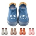 thumbnail image 1 of Dakaela Baby Sock Shoes Infant Non Slip Slippers Walking Crib Shoes Soft Rubber Sole Newborn Boys Girls Sneakers Blue 4, 1 of 5
