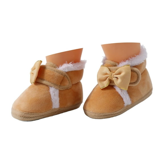 Dakaela Baby Unisex Booties Boys Girls Soft Winter Slippers Non Slip Newborn First Walkers Ankle Crib Shoes
