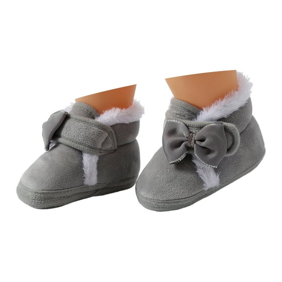 Dakaela Baby Unisex Booties Boys Girls Soft Winter Slippers Non Slip Newborn First Walkers Ankle Crib Shoes