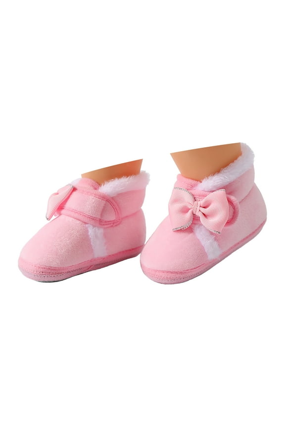 Baby Unisex Booties Boys Girls Soft Winter Slippers Non Slip Newborn First Walkers Ankle Crib Shoes