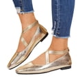 thumbnail image 1 of Dakaela Ballet Flats for Women Leather Square Closed Toe Mary Jane Slip on Loafers Crooss Ankle Strap Dance Dress Shoes for Work Business Casual Size 5-11, 1 of 9