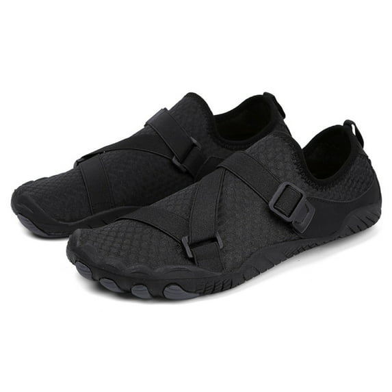 Dakaela Barefoot Water Shoes for Women Men Hiking Aqua Socks Swim Beach Diving Walking Sneakers Black 7.5